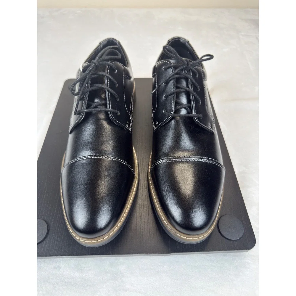 Nunn Bush Westfield Mens Black Cap Toe Oxford Dress Shoes Size 10 M New Gel Work